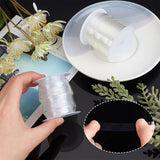 2 Rolls 2 Styles Invisible Stretchy TPU Plastic Transparent Elastic Strap, with Spool, for DIY Bra Lingerie Swimwear, Clear, 6~10x0.2~0.3mm, about 1 roll/style