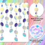 Irridescent PVC Glitter Circle Dots Garland, Hanging Polk Dot Streamer, for DIY Shimmer Wall Backdrop, Festive & Party Decoration, Colorful, about 1m/pc