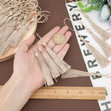 100Pcs Polyester Tassel Big Pendant Decorations, PapayaWhip, 80~90x6~7mm