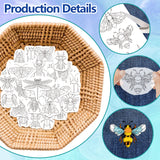 4 Sheets 11.6x8.2 Inch Stick and Stitch Embroidery Patterns, Non-woven Fabrics Water Soluble Embroidery Stabilizers, Insects, 297x210mmm