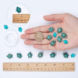 100Pcs 2 Sizes Dyed Synthetic Turquoise Beads Strands, Tortoise and 1Roll Stretchy Beading Elastic Thread, Turquoise, 18x14x8mm, Hole: 1mm