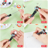 DIY Beaded Pen Making Kit for Teachers' Day, Including Blackboard & Apple & Pencil Silicone Beads, Plastic Beadable Pens, Mixed Color, 52Pcs/bag