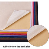 Jewelry Flocking Cloth, Self-adhesive Fabric, Rectangle, Mixed Color, 29.5x20x0.07cm, 19colors, 1pc/color, 19pcs/set