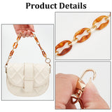 2Pcs 2 Colors Acrylic Cable Chain Bag Handles, with Swivel Clasp, for Bag Replacement Accessories, Mixed Color, 43.3cm, 1pc/color