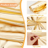 Polyester Spandex Stretch Fabric, for DIY Christmas Crafting and Clothing, Gold, 100x150x0.04cm