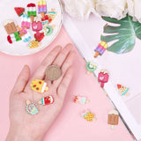 Resin Decoden Cabochons, Ice Lolly, Imitation Food, Mixed Shapes, Mixed Color, 23~29x12~20x4~7mm, 26pcs/box