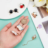 7Pcs 7 Style Rabbit & Cat & Sunglasses & Book Enamel Pins, Light Gold Plated Alloy Badges for Backpack Clothes, Mixed Color, 19.5~78x19.5~43x1.9~2.3mm, 1Pc/style