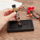 Ink Stones, Multi-Use Inkwell Dish & Rectangle Dragon & Phoenix Pattern Inker Sets, for Grinding Ink, Pen Holder, Calligraphy Supplies, Black