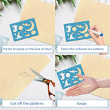 Acrylic Earring Handwork Template, Card Leather Cutting Stencils, Deep Sky Blue, Halloween Themed Pattern, 130x90x2mm, 2pcs/set