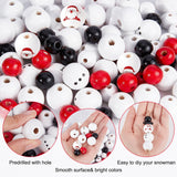 DIY Home Decoration Making Kit, Including 50pcs Painted Natural Schima Wood Beads, Jute Cord, Mixed Color, Wood Beads: 140pcs/box