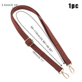 DIY Knitting Crochet PU Leather Bag, with PU Leather Bag Bottom, Shoulder Strap, Bag Twist Lock, Flap Cover,Bag Buckles, Coconut Brown, 240x82x4.5mm