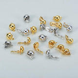 Brass Earring Findings, for Non-Pierced Ears, Mixed Color, 19~20x12~13x11mm, Hole: 3mm