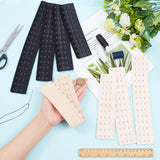 8Pcs 8 Style Polyester Women's 3 Rows x 11/13/15/18 Hooks Longline Corset Bra Extender, for Bustiers Shapewear Waist Cincher, with Stainless Steel Rings & Hooks, Mixed Color, 208~350x50~55x2~3.5mm, 1pc/style