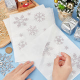 Snowflake Pattern Hotfix Rhinestones, Glass Rhinestone Decoration, Christmas, Lavender Blush, 215x150x1mm