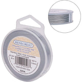 Tiger Tail Wire,Nylon-coated 304 Stainless Steel,Light Grey,0.6mm,about 120 Feet(40 yards)/strand