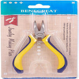 Carbon Steel Jewelry Pliers, Bent Nose Pliers, Ferronickel, Stainless Steel Color, 12.3x7.6x1.7cm