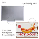 Iron Sign Posters, for Home Wall Decoration, Rectangle with Word Hot Dog Best In Twon, Food Pattern, 300x200x0.5mm