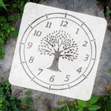 PET Hollow Out Drawing Painting Stencils, for DIY Scrapbook, Photo Album, Clock, 30x30cm