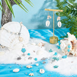 DIY Jewelry Making Finding Kits, Including Turtle & Mermaid & Dolphin & Starfish Alloy Pendants & Hangers, Synthetic Turquoise & Natural Shell & Glass Seed Beads, Brass Jump Rings, Mixed Color, 292Pcs/box