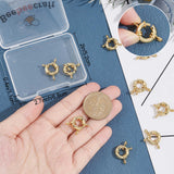 10Pcs Rack Plating Brass Spring Clasps, Real 18K Gold Plated, 13x5mm, Hole: 2mm