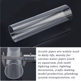 Round Transparent Acrylic Tube, for Crafts, Clear, 305x80mm, Inner Diameter: 75mm