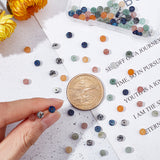 160Pcs 8 Style Natural Mixed Gemstone Beads, Heishi Beads, Flat Round/Disc, 4~4.5x2.5mm, Hole: 0.7mm, 20pcs/style