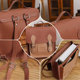 DIY Imitation Leather Sew on Backpack Kits, Including Fabric, Scissors, Thread, Needle, Shoulder Straps, Iron Buckle & Clasps, Screwdriver, Camel, Finished Product:  23x9x26cm