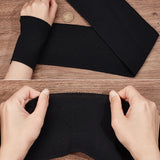 Polycotton Ribbing Fabric for Cuffs, Waistbands Neckline Collar Trim, Knitted Hem, Quilting Cloth, Black, 1000x100x2mm