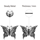 Iron Wall Signs, Metal Art Wall Decoration, for Living Room, Home, Office, Garden, Kitchen, Hotel, Balcony, Butterfly, 300x230x1mm, Hole: 5mm