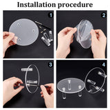 Round Transparent Acrylic Minifigure Display Stands, Model Display Riser for Toys Figures Makeup, Clear, Finish Product: 12x5cm, about 8pcs/set