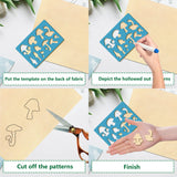 Acrylic Earring Handwork Template, Card Leather Cutting Stencils, Deep Sky Blue, Mushroom Pattern, 130x90x2mm, 2pcs/set