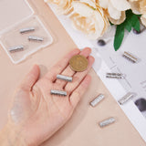 10Pcs Alloy Watch Band Adapter Connectors, Hammered, Column, Silver, 22x8x7mm, Hole: 2.5mm & 4x2mm