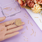 30Pcs 3 Styles Brass Connector Charms, Rectangle Links, Real 18K Gold Plated, 15~19x2x1.5mm, Hole: 1mm, 10pcs/style