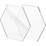 Acrylic Board, Hexagon, Clear, 86.5x99x3mm