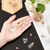 Glass Jar Glass Bottles Bead Containers, Wishing Bottle, with Cork Stopper, Jute Twine, Iron Screw Eye Pin Peg Bails, Plastic Funnel Hopper, Clear, Bottle: 20pcs/set, Cord: 1bundle, Screw Eye Pin Peg Bails: 50pcs/set, Funnel Hoper: 4pcs/set