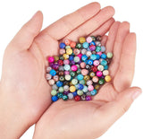 Mixed Style & Mixed Color Round Spray Painted Glass Beads, Mixed Color, 6mm, Hole: 1mm