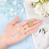 Transparent Glass Cabochons, Mosaic Tiles, for Home Decoration or DIY Crafts, Triangle, Clear, 13x16x2.7mm, 280g/box