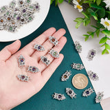 40Pcs Natural Mixed Stone Pendants, Owl Charm, with Antique Silver Tone Alloy Findings, Mixed Dyed and Undyed, 23x11.5x4.5mm, Hole: 1.7mm