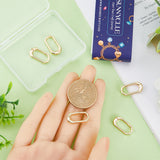 6Pcs Rack Plating Brass Spring Gate Rings, Long-Lasting Plated, Oval, Real 18K Gold Plated, 20x10x3.3mm