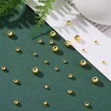 Brass Real 18K Gold Plated Solid Beads, Rondelle, 180pcs/box