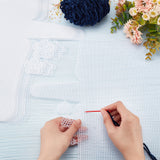 Plastic Mesh Canvas Bag Sheets, with Flower, Heart & Leaf Ornament, for DIY Crafting Knitting Handbag Accessories, Rectangle Pattern, 40x43.2x0.1cm