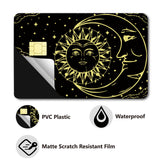 PVC Plastic Waterproof Card Stickers, Self-adhesion Card Skin for Bank Card Decor, Rectangle, Sun, 186.3x137.3mm