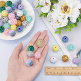 40Pcs 10 Style Resin Rhinestone Beads, with Acrylic Round Beads Inside, for Bubblegum Jewelry, Mixed Color, 20x18~20mm, Hole: 2~3mm, 4pcs/style