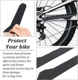 Silicone Bicycle Down Tube Frame Protectors, Bicycle Frame Guard, Protect Bike from Collision and Scratch, Fish Scales Patterns, Black, 281x58x2mm
