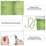 Round Aluminum Wire, Yellow Green, 12 Gauge, 2mm, about 98.42 Feet(30m)/roll