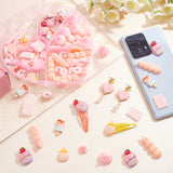 84Pcs 12 Style Resin Cabochons, Cookie, Imitation Food, Mixed Shapes, Mixed Color, 7pcs/style