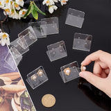 4-Hole Acrylic Slant Back Earring Display Stands, L-Shaped Earring Organizer Holder, Rectangle, Clear, 3.45x2.55x3.2cm, Hole: 2mm