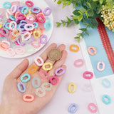 360Pcs 12 Style  Acrylic Linking Rings, Quick Link Connectors, Oval, Mixed Color, 19.5x15x5mm, Inner Diameter: 6x11mm, 30pcs/style