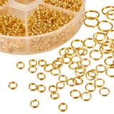 1 Box Iron Split Rings, Double Loops Jump Rings, 4mm/5mm/6mm/7mm/8mm/10mm, Nickel Free, Golden, 2mm