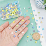 270Pcs 9 Colors MIYUKI TILA Beads, Japanese Seed Beads, 2-Hole, Matte Opaque Colours AB &  Ivory Pearl Ceylon AB, Square, Mixed Color, 5x5x1.9mm, Hole: 0.8mm, 30Pcs/color